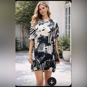 Balmain 100%‎ silk shift dress.